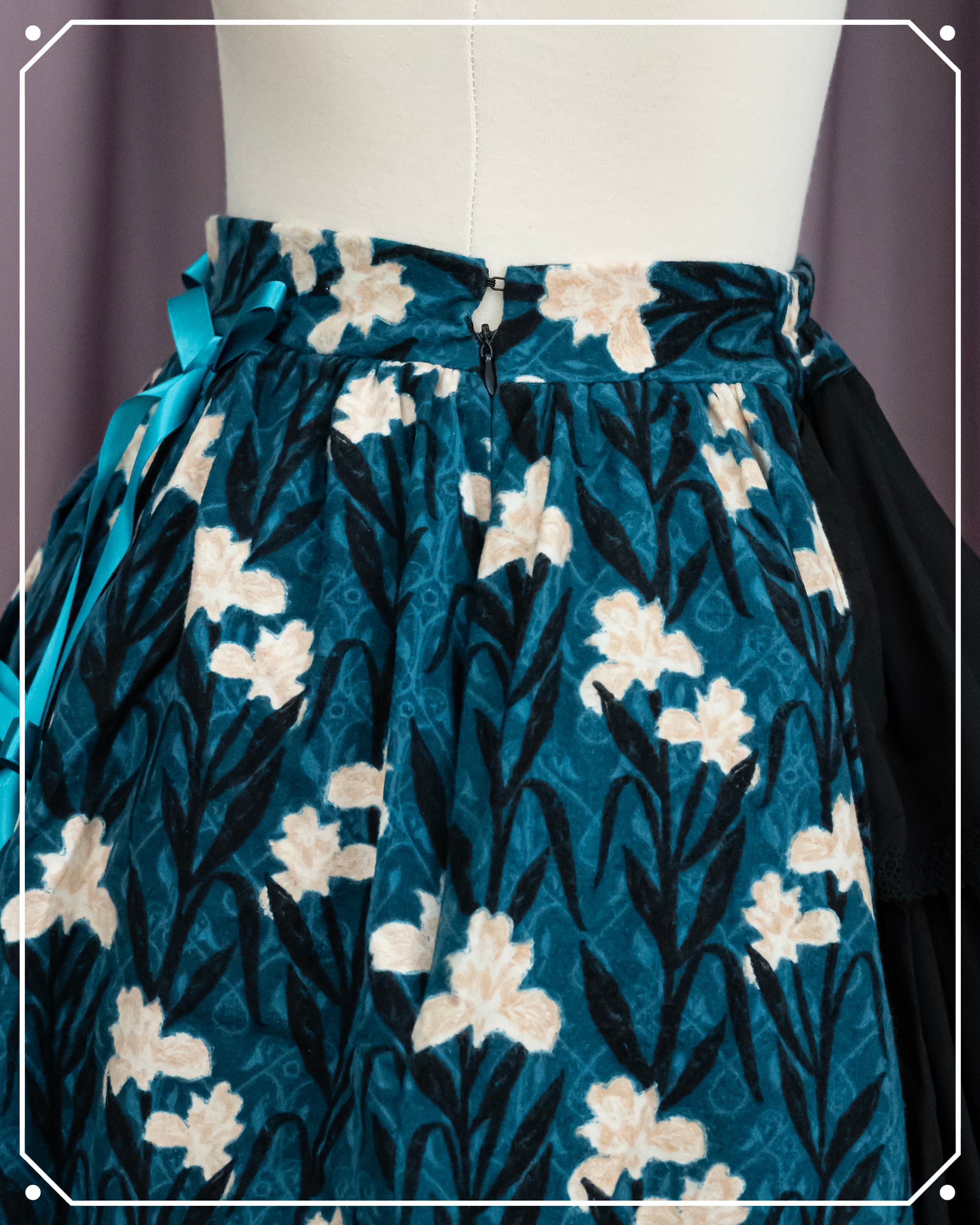 Cemetery Iris Bustle Skirt