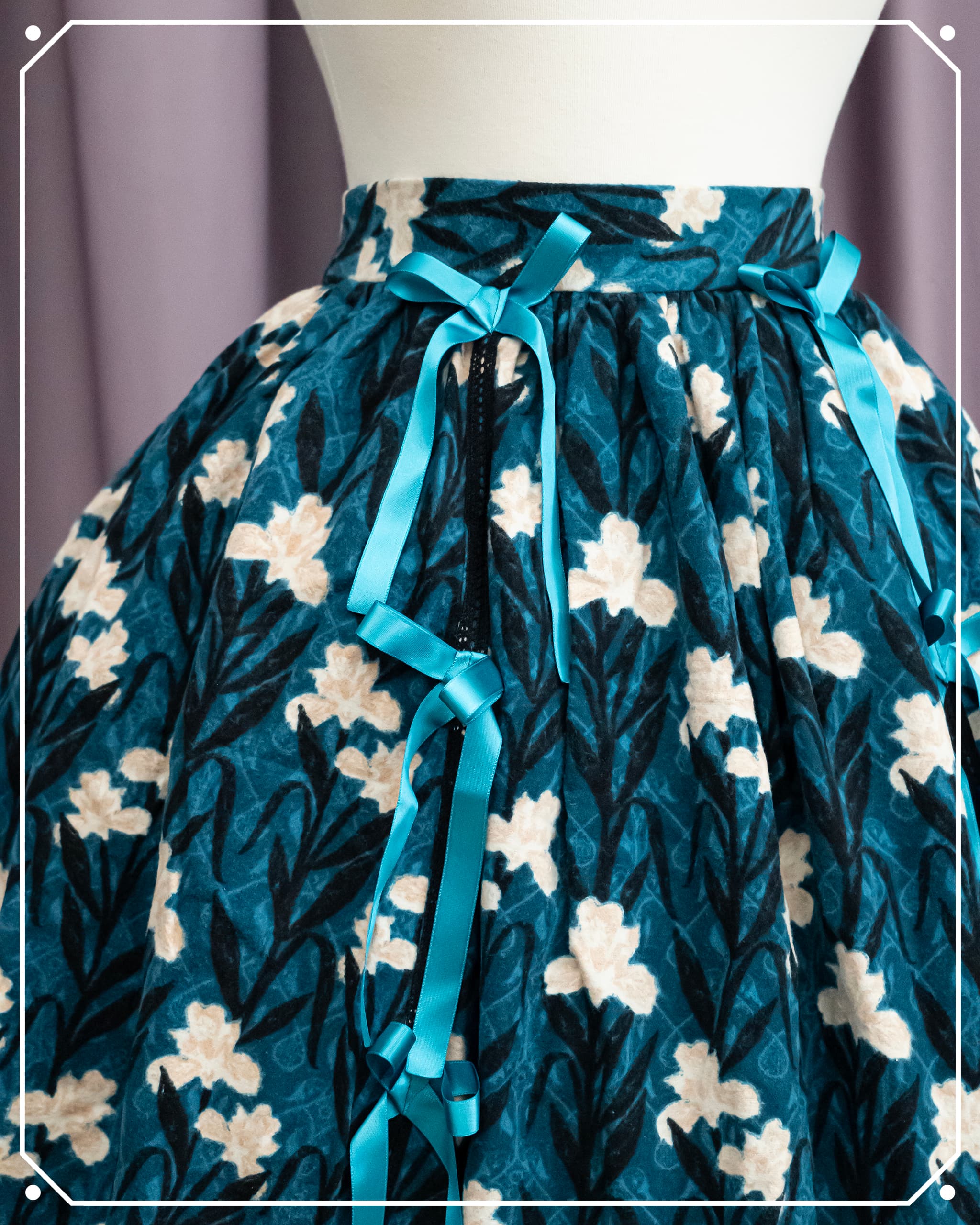 Cemetery Iris Bustle Skirt
