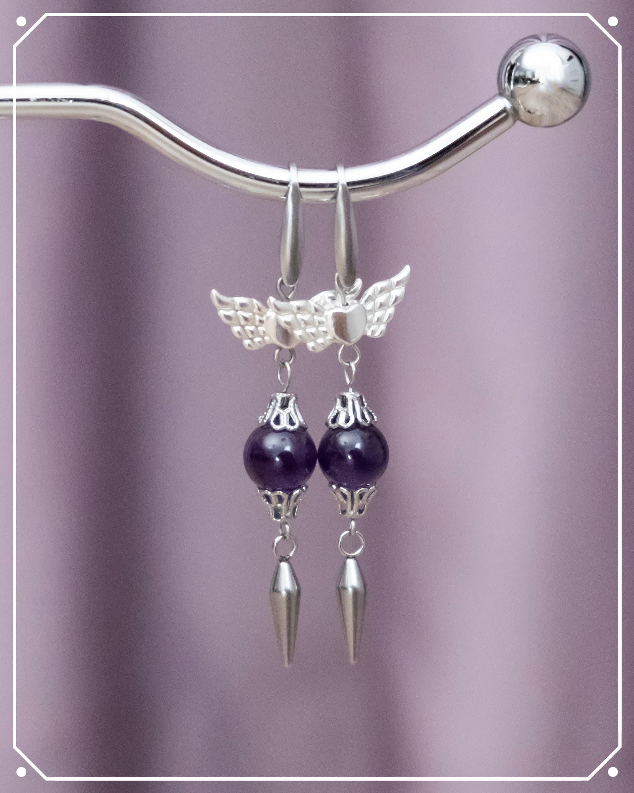 Magical Girls Academy Amethyst Earrings